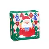 Llavero de caja sorpresa navideña de moda, llavero colgante navideño en miniatura lindo para manualidades, regalo