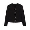 Comercio Exterior Transfronterizo Ropa Femenina Primavera y Otoño 2026 Moda Europea y Americana Elegante Blazer de Botón Único con Cuello Redondo para Mujer F71187