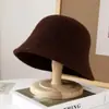 Nuevo Sombrero de Pescador de Punto Fino Estilo Coreano para Adelgazar la Cara Sombrero de Pescador de Color Sólido Japonés Sombrero de Sol Versátil para Mujer Otoño e Invierno