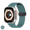 Correa de silicona con hebilla plegable magnética para Apple Watch
