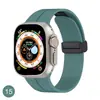 Adequado para Pulseiras de Todas as Séries do Apple iWatch S1-S10 Se Ultra Silicone Fivela Dobrável Magnética Relógio