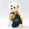 Bolso tipo cartera para mascotas otoño e invierno ropa forrada de polar perro mediano y pequeño oso de peluche Bomei cachorro lindo ropa de cuatro patas para otoño e invierno