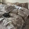 Juego de ropa de cama de cuatro piezas de grado A, engrosado y cepillado, para otoño e invierno, que ofrece una sensación lujosa y de alta gama, adecuado para todas las estaciones
