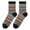Calcetines para Hombre Estilo Fair Isle de Primavera, Estilo Melard, Estilo Étnico Retro, Combinados con Botas Martin, Zapatos Birkenstock, Calcetines de Algodón Tendencia Americana