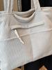 Bolso de pana para mujer, gran capacidad, novedad de 2024, bolso de mano portátil para estudiantes, bolso de hombro tipo bandolera.