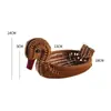 Cesta de Armazenamento Pequena de Rattan Sintético para Frutas Cesta de Armazenamento Trançada Cesta de Lanches para Restaurante Cesta para Batatas Fritas Cesta de Armazenamento para Mesa Venda por Atacado