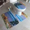Especializado para el comercio exterior transfronterizo: juego de alfombrillas de baño de tres piezas, alfombrilla antideslizante para inodoro, alfombrilla de baño absorbente de agua de franela para el hogar