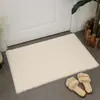 Alfombra rectangular de pelo sintético de conejo para suelo de habitación, ventana salediza, alfombra de color liso, estilo minimalista moderno, alfombrilla para pies junto a la cama de habitación infantil