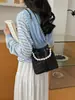 Bolso Cubo de Cadena de Perlas para Mujer 2026 Nueva Moda Versátil Bolso de Hombro Cruzado Estilo Coreano Estilo Ins Bolso de Cuerda