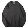 Moletom de algodão composto com gola redonda para primavera e outono para homens e mulheres com logo estampado, roupa de trabalho, uniforme de classe, blusa de manga comprida para atacado