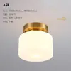 Nueva luz de balcón de estilo chino totalmente de cobre, luz para pasillo y recibidor, lámpara de techo pequeña minimalista nórdica para dormitorio, luz para pasillo de entrada