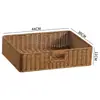 Cesta de Armazenamento para Gabinete Kens Mesa de Centro Japonesa Caixa de Diversos Rattan Sintético Trançado Cesta de Armazenamento para Entrada Casa Caixa de Armazenamento para Mesa