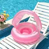 Parasol de Toldo Rosa Rayado Retro con Mango para Asiento de Bebés y Niños Pequeños de 8 a 36 Meses