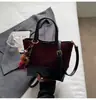 Bolsa de Moda Coreana para Mulheres 2025 Nova de Inverno Versátil Bolsa de Ombro Retro Contraste Camurça Bolsa de Mão Transversal