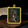 Colgante Thangka de Joyería Estilo Tíbet Ocho Deidades Guardianas Collar Colgante de Aleación Caja Gawu Colgante
