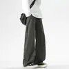 Ropa Popular para Hombre / Pantalones Casuales Nuevos de Primavera, Algodón Puro, Cintura Semi-Elástica con Cinturón de Botón, Estilo High Street Americano, Pantalones Largos