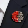 Broche de Liga de Metal Novo Criativo Transfronteiriço Flor Comemorativa Batalha Insígnia Interativa Pin Acessórios de Estilo Metálico Europeu e Americano