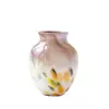 Vaso de Vidro com Bolinhas Coloridas em Gradiente Ornamentos Franceses Arranjo de Flores Sala de Estar Retrô Vaso de Vidro de Luxo Leve Ornamentos Decorativos