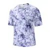 2026 Nuevo Suministro Exclusivo Transfronterizo Talla Europea Etiqueta de Cuidado de Lavado en Inglés Estilo Vacaciones de Verano Conjunto Casual Estilo Tie-dye Nuevo para Hombre
