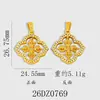 Pendente Cruz Vajra Deslumbrante Vazado Banhado a Ouro Cravejado com Diamantes Estilo Antigo Popular da Xiaohongshu Exquisite Corrente para Suéter