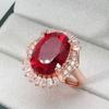 Tiktok live venda quente anel de cauda de anel de dedo com anel de dedo quadrado de diamante de zircônia cúbica cravejado em micro banhado a ouro rosa 18K anel personalizado