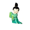 Pegatinas de resina para refrigerador de niña bailarina verde de la dinastía Tang, venta al por mayor de fábrica, decoración del hogar, pegatinas de refrigerador creativas de dibujos animados