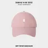 2025 Nuevo Gorra Rosa Dulce Rosa de Primavera y Verano para Mujer Aumentada Profundización Todo Fósforo Letra Suave Gorra de Béisbol para Hombre