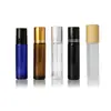 Frasco Roll-On de Vidro Marrom Fosco à Prova de Luz Personalizado de 10ml para Óleo Essencial Frasco Roll-On Perfume Pequena Capacidade Frasco Dispensador