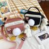 Bolsos para Mujer 2022 Nuevo Bolso Cuadrado Pequeño de Nailon Fresco y Dulce Color Contrastante de Un Solo Hombro Bandolera Pequeño y Fresco