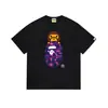 Camiseta estilosa japonesa da marca Ape Kikai Maneki Neko de manga curta para homens e mulheres, adolescentes, moda de rua e campus, camiseta juvenil de manga curta