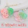 Nuevos accesorios de resina con forma de flor de pétalo grande luminosa de luciérnaga para funda de teléfono DIY, decoración de pinza para el pelo de gel de crema