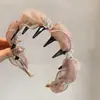 Diadema de Malla con Lazo de Pedrería Estilo Coreano para el Cabello Recogido Accesorios para el Cabello Diadema Dulce para Niña