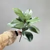 Venta al por mayor transfronteriza de plantas de hojas de magnolia artificiales, arreglos florales en florero, adornos de ramas de magnolia de alta gama, hojas decorativas para paisajismo de plantas verdes