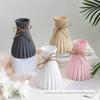 Atacado de fábrica vaso de origami cintura vaso simples moderno corda de cânhamo artificial flor arranjo de flores vaso de plástico