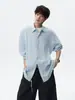 Camisa de Manga Larga de Seda de Hielo para Hombre, Chaqueta Protectora Solar de Talla Grande con Sensación de Hielo, Camisa de Lino Transpirable de Verano Ligera de Moda