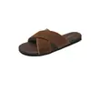 Sandalias planas de lino con diseño único, punta cuadrada y destalonadas para mujer, para uso exterior en verano, estilo de hada, adecuadas para vacaciones en la playa y ropa de playa.