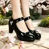 Zapatos Mary Jane de tacón alto de piel con plataforma impermeable, elegantes zapatos de tacón para pasarela cheongsam, modelo ultraligero 2026, zapatos de baile para madres