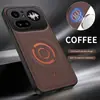 Aplicável à Capa para Celular Nothing Phone 4APro Textura de Couro Tecnológico Absorção Magnética Cobertura de Proteção Avançada Contra Quedas Transfronteiriço