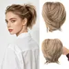 Postizo de coleta alta esponjoso transfronterizo, 4 estilos, flexible y ajustable, estilo DIY, peluca de coleta con pinza de garra de fibra sintética