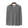 Camiseta de Manga Larga de Polar Doble Cara para Hombre, Ropa Interior Térmica de Otoño e Invierno, Nuevo Modelo 2025, Camiseta Base de Polar Alemán Cepillado