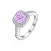 Anel de prata esterlina S925 1,2 ct com corte de flor de gelo em chamas, sentido avançado, europeu e americano, 7*7, anel feminino de tesouro com diamante de alto carbono