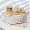 Caja de almacenamiento para snacks, organizador de escritorio tipo cajón, mueble lateral para mesa de comedor, armario de almacenamiento para bolsitas de té, hojas de té y artículos varios, mueble de almacenamiento para mesa de centro