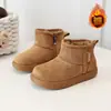 Botas de Nieve de Moda para Niñas Zapatos de Algodón 2026 Otoño/Invierno Nuevo Estilo Coreano Cómodas Con Felpa Versátiles Para Niños Medianos Botas de Algodón