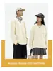 Sudadera de Algodón Puro con Cuello Redondo, Estilo Nuevo Otoño e Invierno, Ropa de Trabajo, Jersey de Manga Larga con Hombro Caído, Uniforme para Clase de Deportes con Logo Impreso