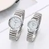 Reloj de Pulsera al por Mayor Banda Elástica Reloj para Personas Mayores Banda Elástica Reloj de Regalo Casual de Cuarzo Par de Relojes para Hombre y Mujer