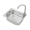 Acero Inoxidable 201 Formado por Estiramiento Fregadero Individual Cepillado de una Cubeta Adecuado para Cocina Uso Doméstico como Lavabo para Verduras