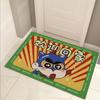 Felpudo pequeño con diseño de crayón de dibujos animados para el hogar, para dormitorio, baño, absorbente y antideslizante