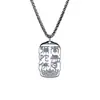 Corrente de Buda Pingente Buda Amitabha Nanwu Pingente Flor de Lótus de Seis Palavras Colar Masculino de Aço Titânio Etiqueta Venda por Atacado
