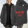 Jaqueta Cardigan Solta Oversized com Zíper e Estampa de Coração BTS para Homens e Mulheres, Nova Roupa de Suporte aos Fãs Transfronteiriça