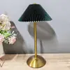 Lámpara de Mesa de Tela Transfronteriza Lámpara de Noche Plegable Estilo Nórdico Lámpara de Mesita de Noche para Dormitorio Lámpara Recargable Lámpara LED de Ambiente Estilo Lujo Ligero